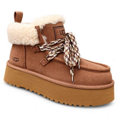 UGG Women's Funkarra Cabin Cuff Lace-Up Platform Ankle Boots