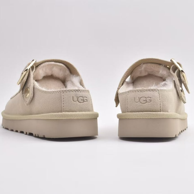 UGG Women's Goldenstar Evelina Suede Buckle Clogs