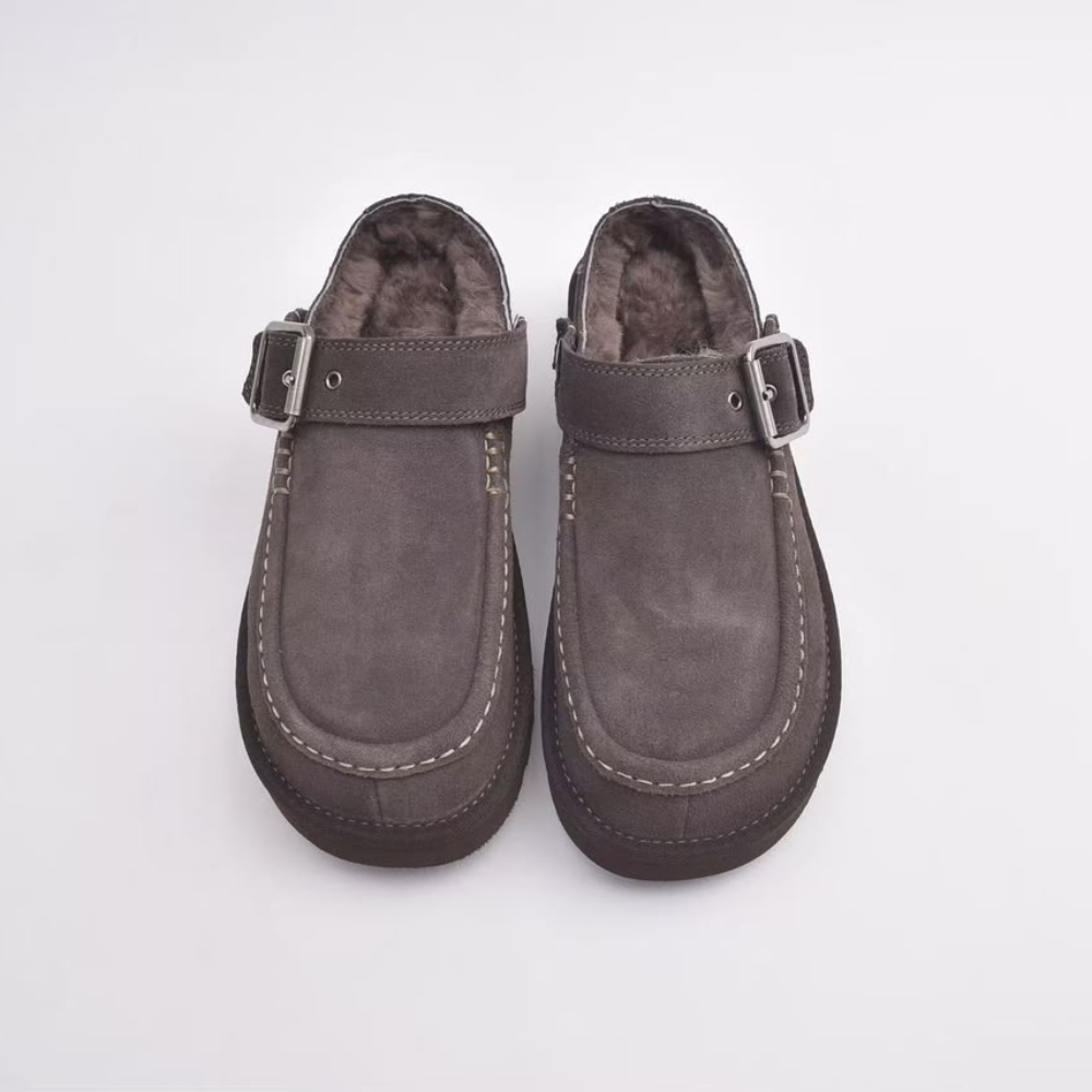 UGG Women's Goldenstar Evelina Suede Buckle Clogs