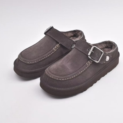 UGG Women's Goldenstar Evelina Suede Buckle Clogs
