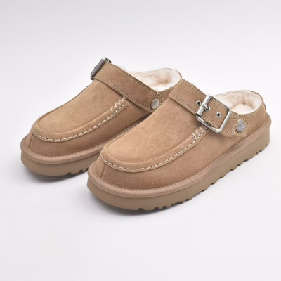 UGG Women's Goldenstar Evelina Suede Buckle Clogs