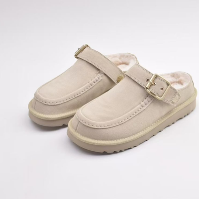 UGG Women's Goldenstar Evelina Suede Buckle Clogs