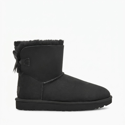 UGG Women's Mini Bailey Bow II Black Ankle Boots