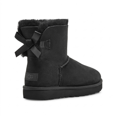 UGG Women's Mini Bailey Bow II Black Ankle Boots