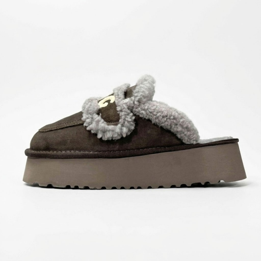 UGG Women's Riley Suede Platform Slingback Slippers
