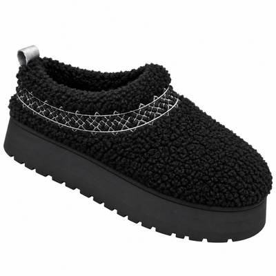 UGG Women's Tazz Braid Black Slippers