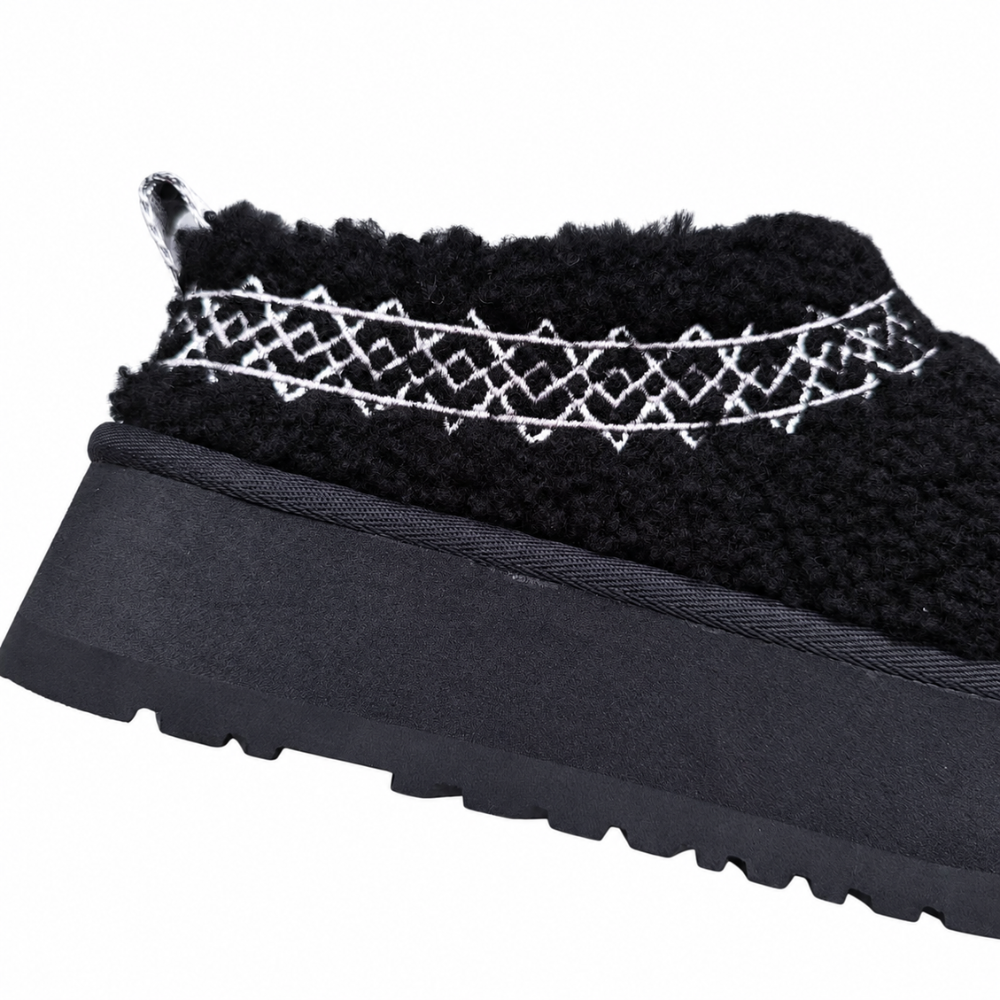 UGG Women's Tazz Braid Black Slippers