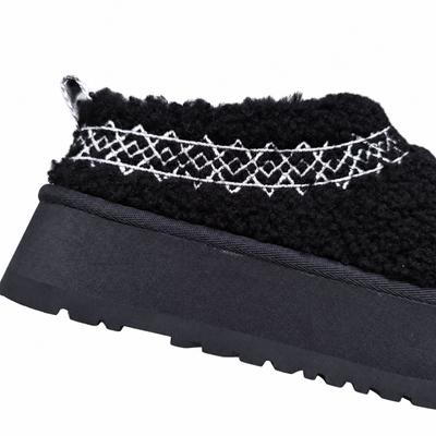UGG Women's Tazz Braid Black Slippers