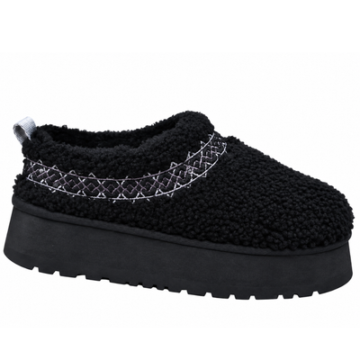 UGG Women's Tazz Braid Black Slippers