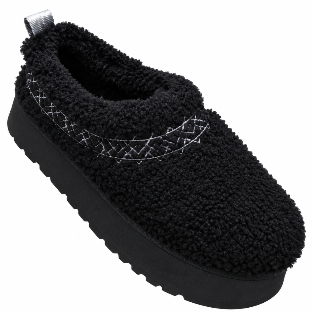 UGG Women's Tazz Braid Black Slippers
