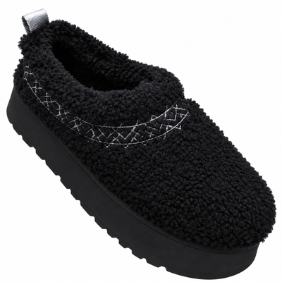 UGG Women's Tazz Braid Black Slippers