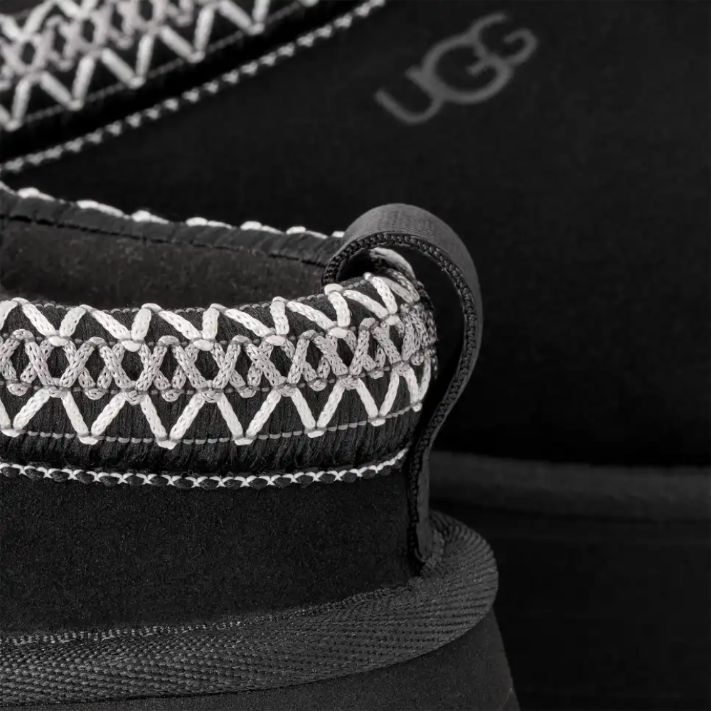 UGG Women's Tazz II Black Suede Platform Slippers
