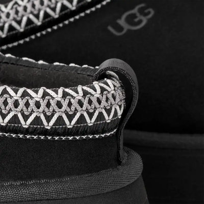 UGG Women's Tazz II Black Suede Platform Slippers