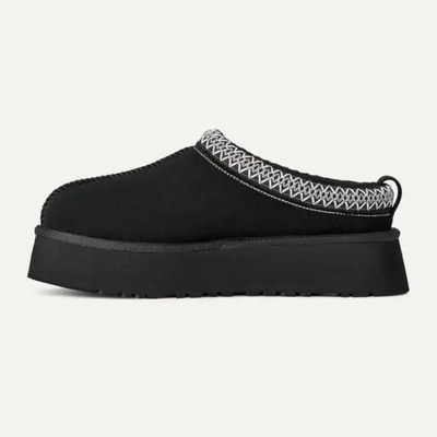 UGG Women's Tazz II Black Suede Platform Slippers