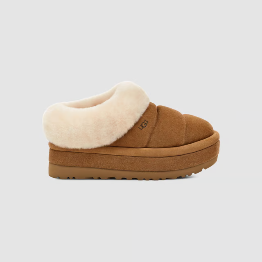 UGG Women's Tazzette Chestnut Suede Sheepskin Slippers