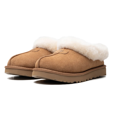 UGG Women's Tazzette Chestnut Suede Sheepskin Slippers