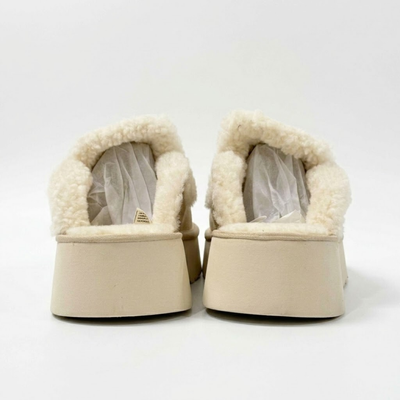 UGG Women's Trisha Fluffy Platform Scuff Slippers