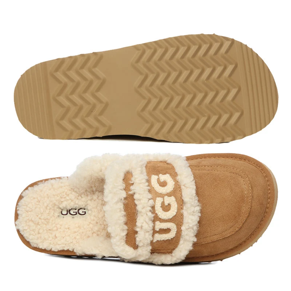 UGG Women's Trisha Fluffy Platform Scuff Slippers