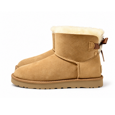 UGG Women's Ultra Mini Bailey Bow Suede Ankle Boots