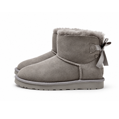 UGG Women's Ultra Mini Bailey Bow Suede Ankle Boots