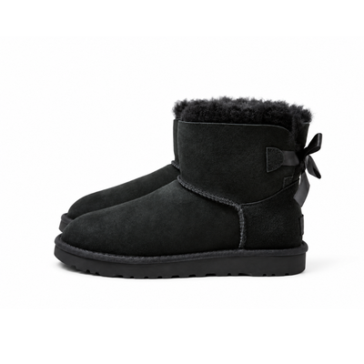 UGG Women's Ultra Mini Bailey Bow Suede Ankle Boots