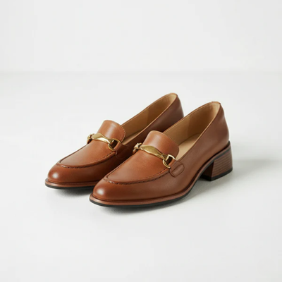 Women’s Heeled Loafers – Slip-On Block Heel Dress Shoes