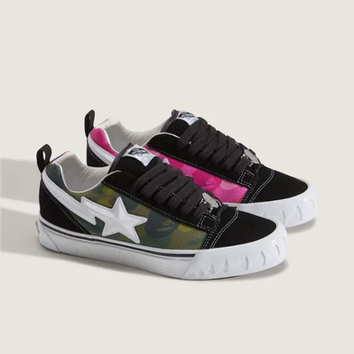 Vans Knu Skool BAPE Green Low Top Sneakers