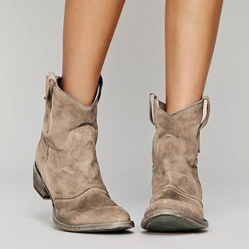 Vintage Cowboy Ankle Boots for Women | Western-Inspired Design
