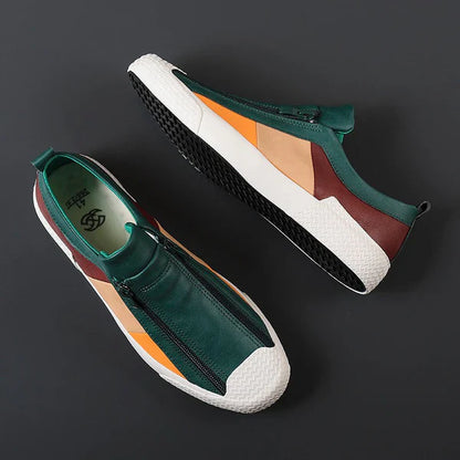 Zipper Sneakers for Men | Color Panel Upper