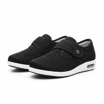 Wide Fit Hook-and-Loop Shoes for Women | Perforated Upper Design