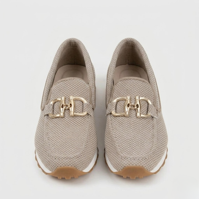 Womens Summer Loafer Buckle Detail Slip-On Casual Shoes