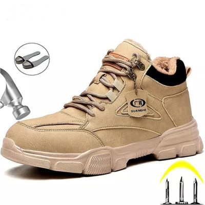 Men’s Steel Toe Work Boots - Lace-Up Safety Ankle Boots