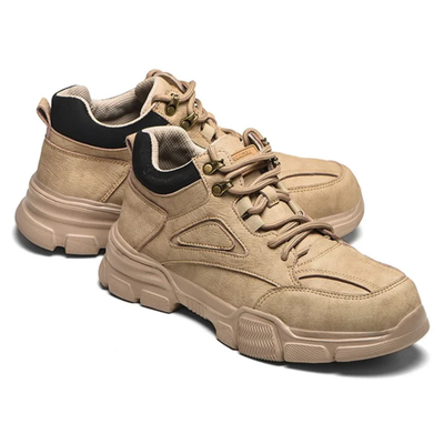 Men’s Steel Toe Work Boots - Lace-Up Safety Ankle Boots