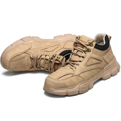 Men’s Steel Toe Work Boots - Lace-Up Safety Ankle Boots