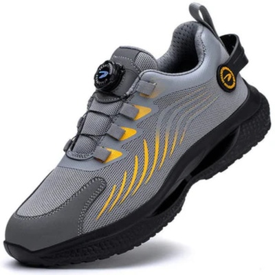 Men’s Steel Toe Safety Work Shoes - Dial Closure and Slip-On Design
