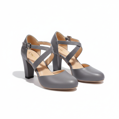 Women’s X-Strap Rounded Block Heel