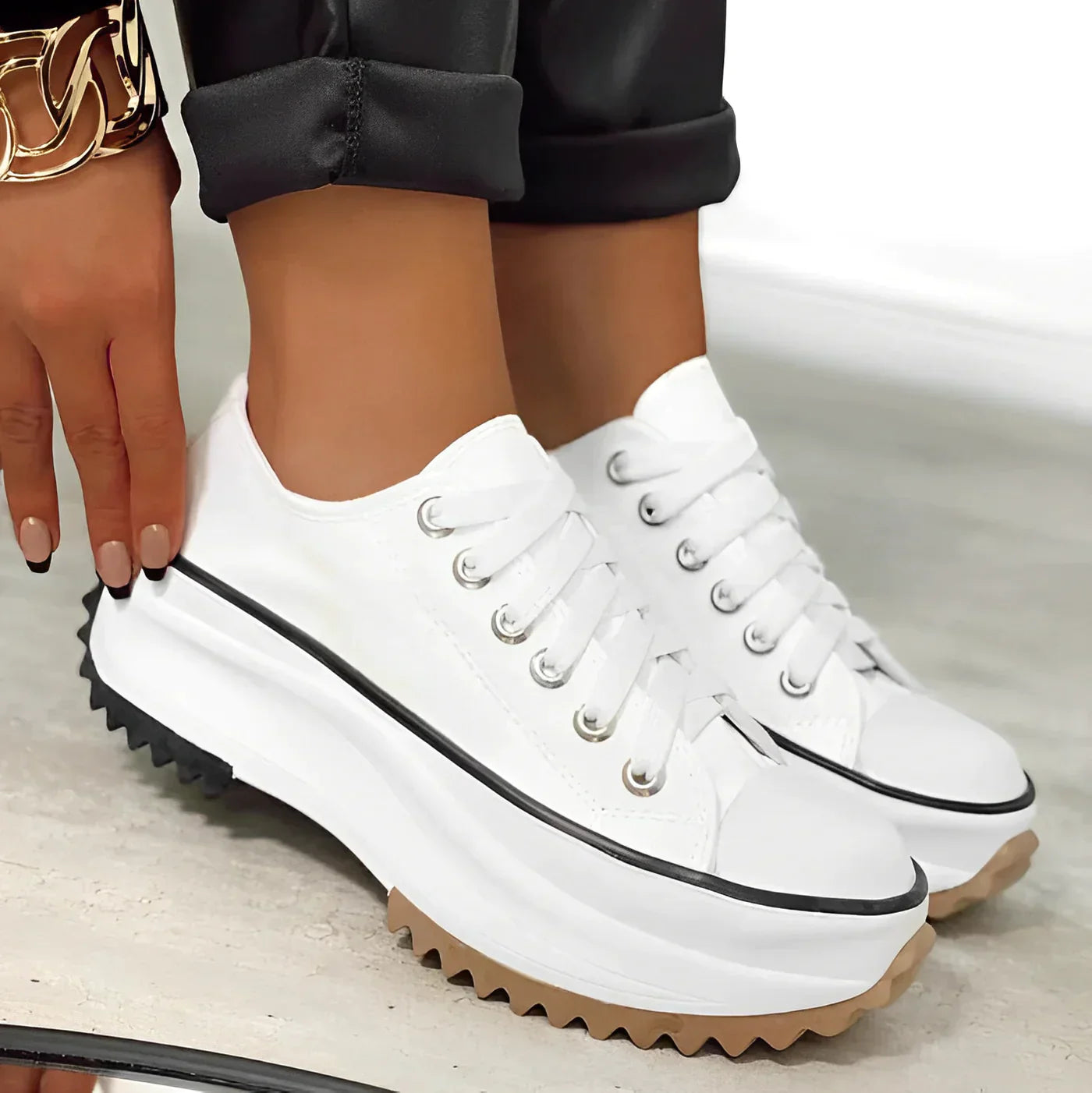 Women's Casual Chunky Platform Sneakers | Canvas Design