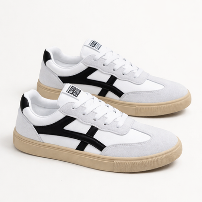 Retro Tiger Mixed Panel Sneakers for Men | Flat Sole