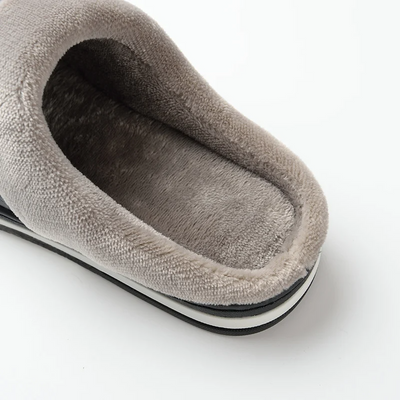 Indoor Cushion Slippers - Footbed Rubber Sole