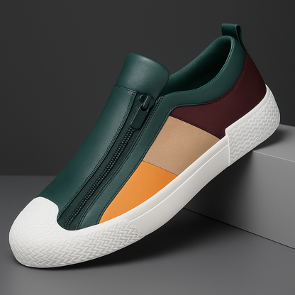 Zipper Sneakers for Men | Color Panel Upper
