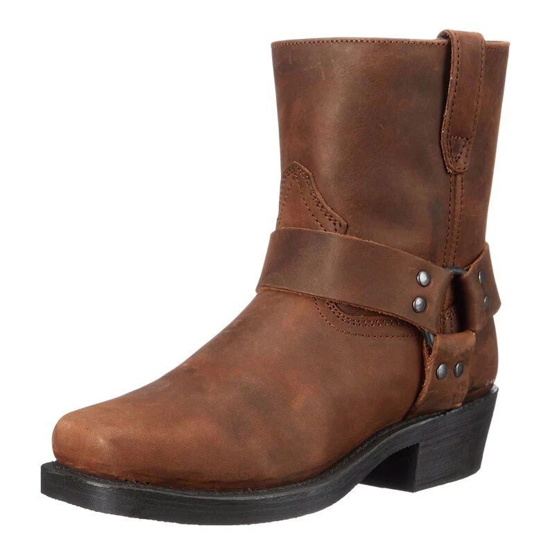Men’s Western Harness Boots | Mid-Height Square Toe
