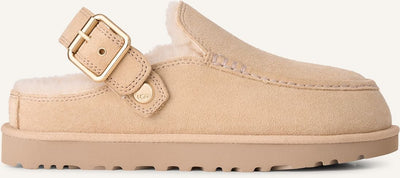 UGG Women's Goldenstar Evelina Suede Buckle Clogs