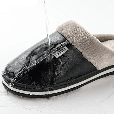 Indoor Cushion Slippers - Footbed Rubber Sole