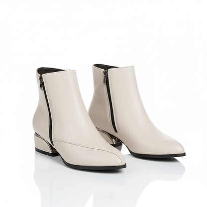 Women’s Croc-Effect Heeled Ankle Boots